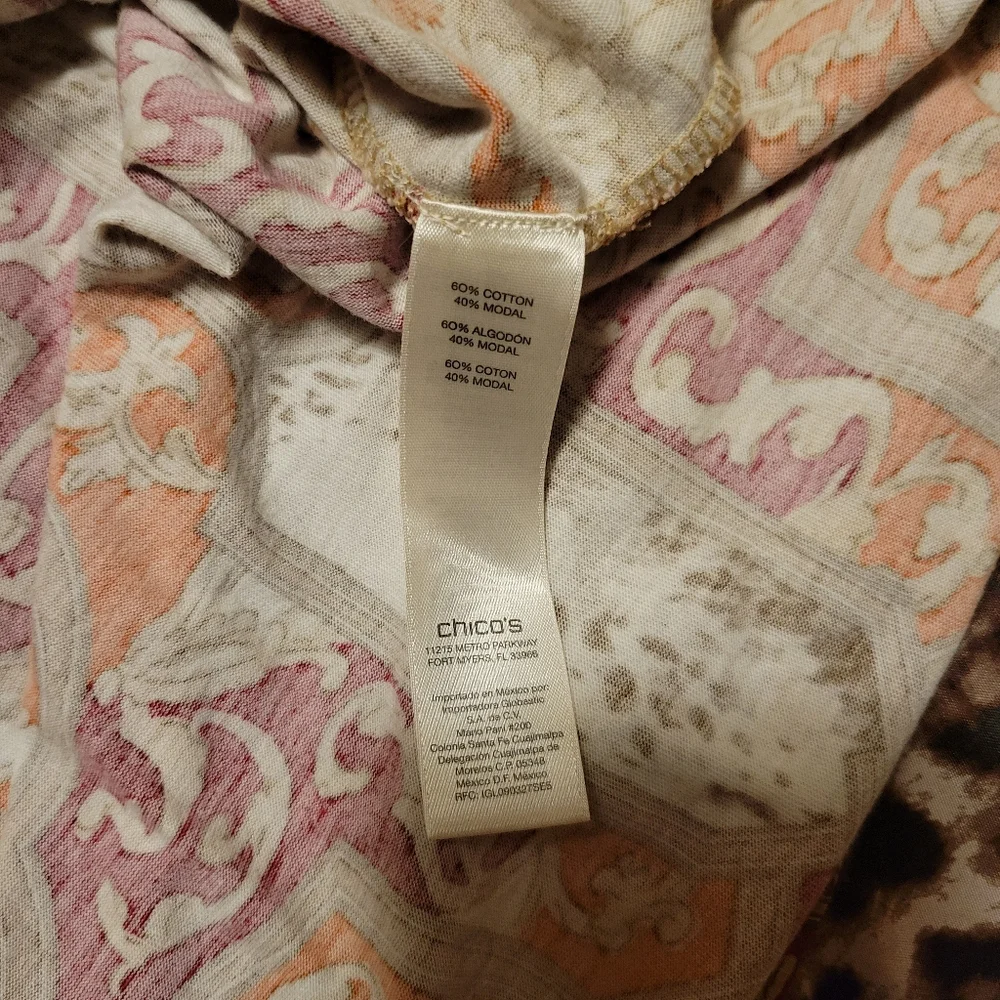 Chicos Art To Wear Artsy Multicolored Long Sleeve | Small - Picture 6 of 6